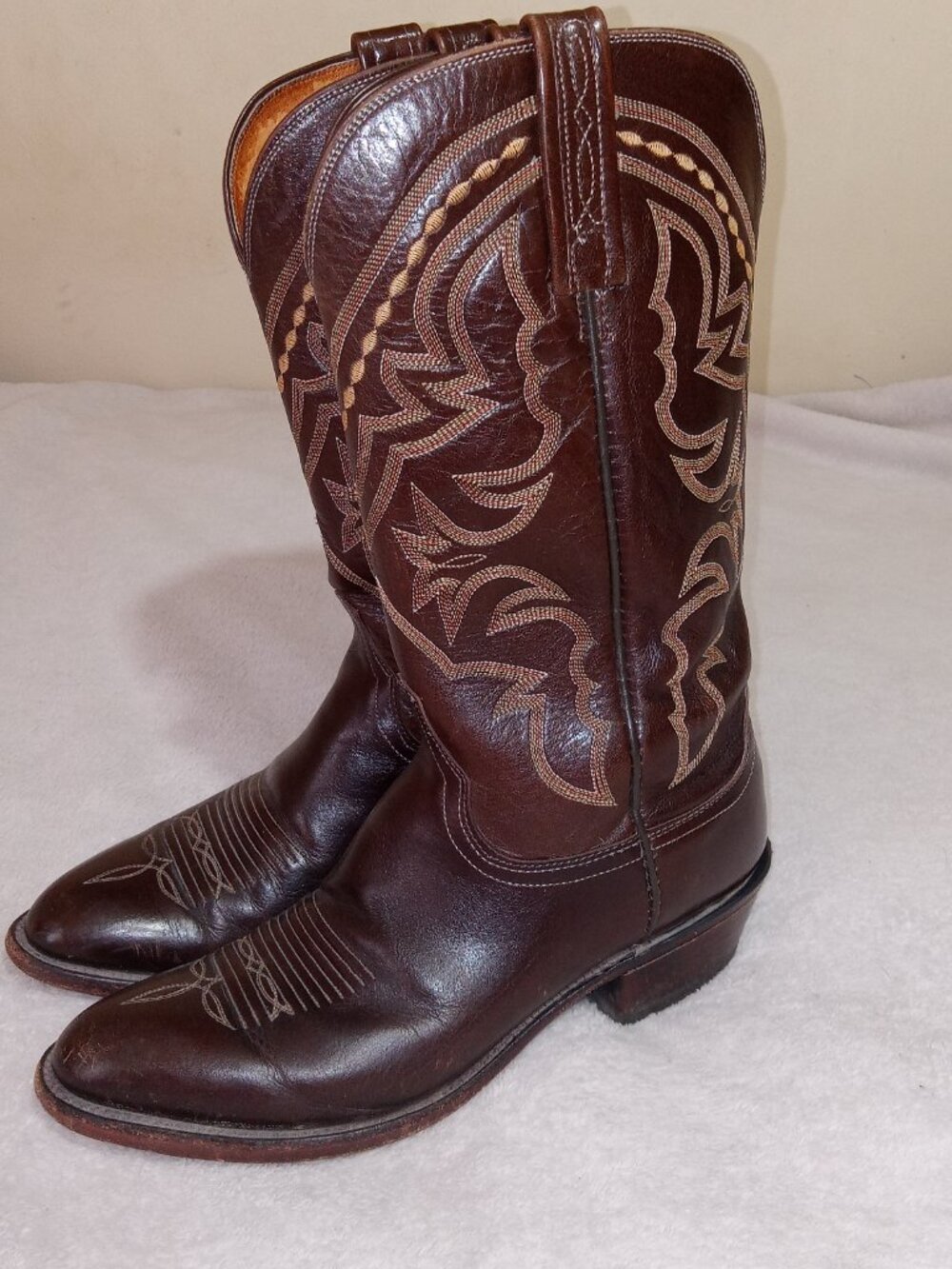 Lucchese 1883 Men's 8.5D N7012R4 Chocolate Brown Leather Western Cowboy Boots - Picture 16 of 16